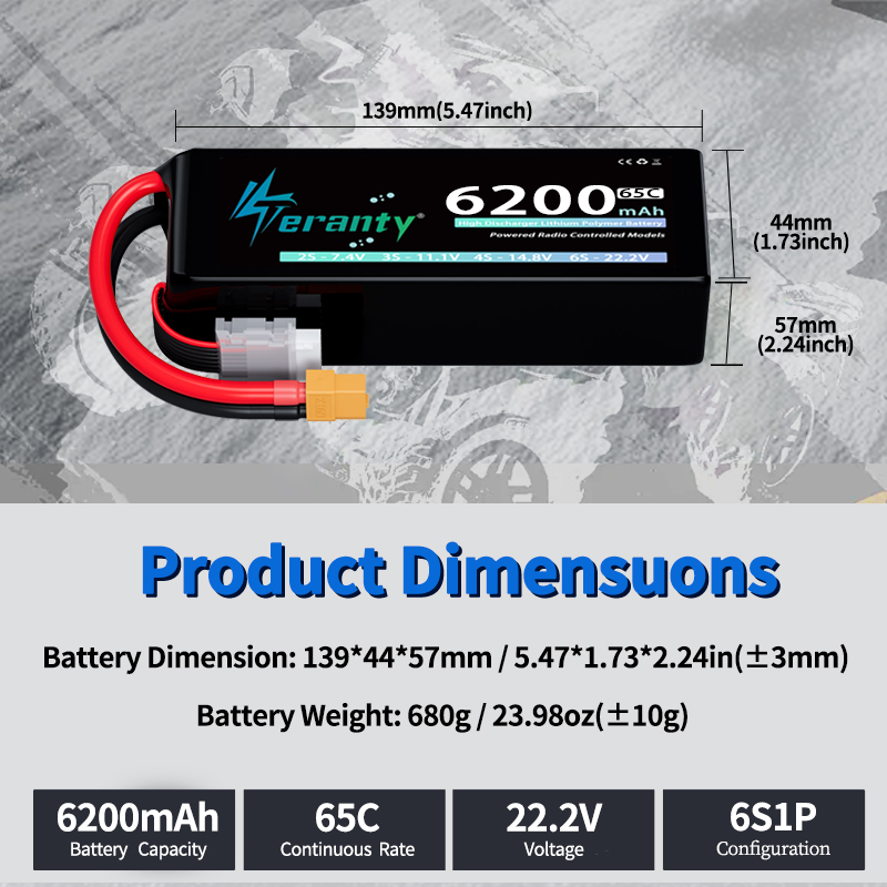 TERANTY 6S 6200mAh Lipo Batter - đánh giá và giá Rc Hobby Land